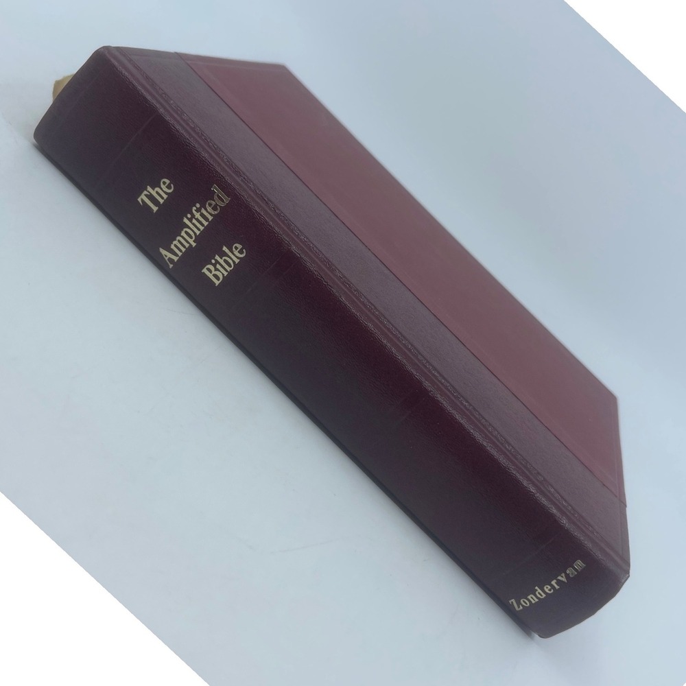 The Amplified Bible Zondervan 1975 Twelfth Printing Burgundy Hardcover English